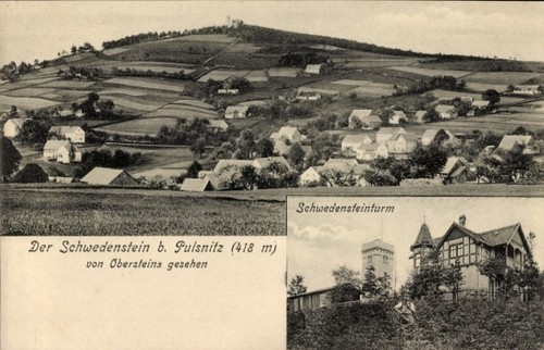 Schwedenstein bei pulsnitz - ak,