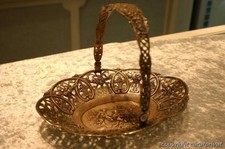 Antike Obstschale Korb 800er