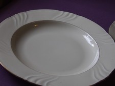 Thomas Porzellan Elfenbein/Goldrand 12 Suppenteller Durchm. 25cm