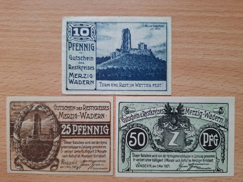 Notgeld merzig wadern - wadern, set