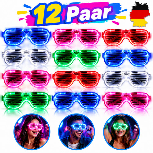 Led brille paar neon - led, 12