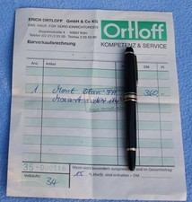 Montblanc Meisterstück Mozart 114 Füller Schwarz 14 K Gold Feder mit Kaufbeleg