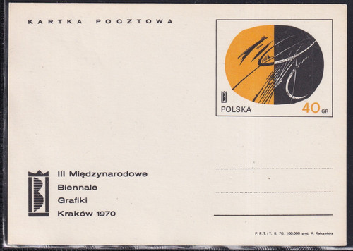 Malerei polen ganzsache 1970 - malerei,