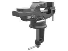 Tischschraubstock Drehbasis Öffnung 0 bis 60 mm Klemmbefestigung + Handschuhe