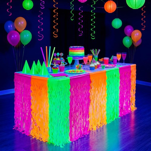 Neon tischrock seide 3er set - 3er,