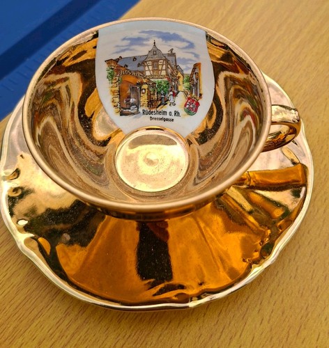 Goldene sammeltasse mokkatasse - sammeltasse,