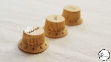 Aged/Reliced Creme Knöpfe Poti Knobs (3) Small Numbers Strat Stratocaster