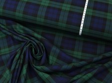 SCHOTTENKARO Karo Stoff Tartan Hosenstoff Kilt JÄGERGRÜN NACHTBLAU EUR 13,98/m