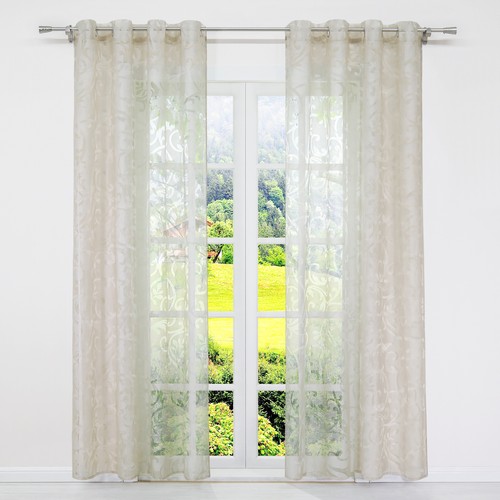Transparent gardine ausbrenner - transparent,