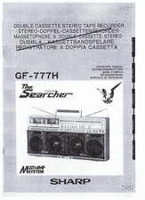 Sharp Bedienungsanleitung user manual owners für GF-777 H englisch Copy