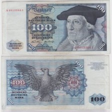 T145754 Banknote 100 DM Deutsche Mark Ro. 273a Schein 2. Jan. 1970 KN Q 9013366
