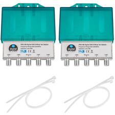 2 x DiSEqC Schalter 4/1 umschalter HB-DIGITAL switch FULL HD HDTV 4 1 Verteiler