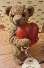 GILDE Teddy-Bär mit Herz Heirats-Antrag Hochzeit Handarbeit mit Etikett Sammler