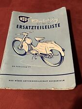 NSU Quickly Moped Ersatzteilliste N-S-L -  Cavallino 1957. 50+ S. Ergänzungen