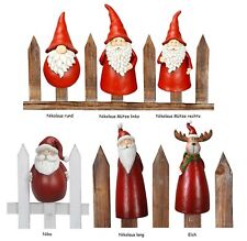 Zaunhocker Zaunfigur Nikolaus Weihnachtsmann und Co., H: 17-20cm versch Designs