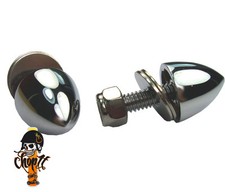 Kennzeichenschrauben Bullet chrom Patronen für Bobber Chopper Hot Rod
