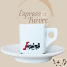 Segafredo Logo Espressotasse mit Untertasse 4 Stück