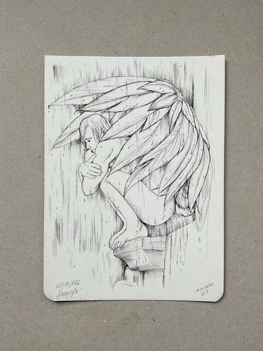 Zeichnung portrait tusche - zeichnung,