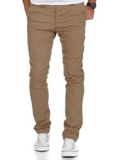 Herren Regular Slim Stretch Chino Hose Fit R7009