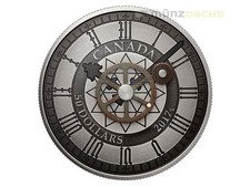 50 $ Dollar Peace Tower Clock Uhr Kanada 5 oz Silber 2017
