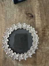 Bilderrahmen Silber Mit Blumen Und Strass, GlitzerSteinen Und