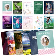 itenga Zeugnismappe A4 Kunststoff Sichtbuch Junge Mädchen mit Prospekthüllen neu