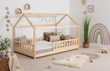 ANGEBOT Hausbett "Kay" inkl. Rollrost B-WARE Kiefer massiv Natur 100x200 cm