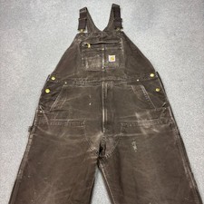 Carhartt Latzhose Erwachsene 38x32 braun Latzhose Double Knee Bib Duck Canvas...