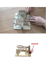 DIY 3D Holz Puzzle Marmor Run Solar betriebene Modell Baukasten  Geschenk