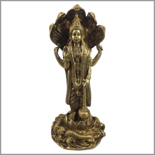 Vishnu statue messing mit - messing,