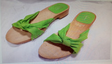 Sandalen,Holzsandalen ,Clogs,Gr.38 ,Grün,von Graceland