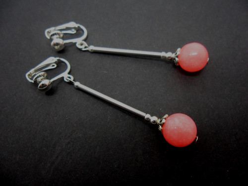 Ein paar lange dangly rosa - ein,