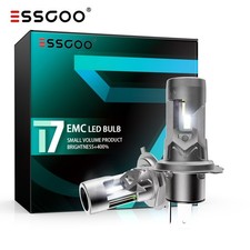 2X H4 LED Scheinwerfer Mit Zulassung 30000LM Halogen DRL Fern/Abblendlicht Wei