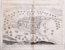 Original Landkarte Kupferstich Neunburg v. Wald Opf. Matthäus Merian um 1645