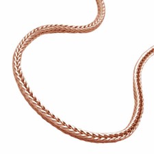 925 ECHT SILBER, Rose Gold *** Fuchsschwanz-Kette vergoldet 1,5mm / 42cm