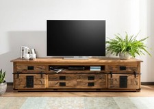 TV-Board Mango Lowboard Fernseher Unterschrank Wohnwand massiv Eisen Vintage