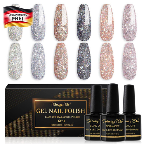 Gel nagellack set - set, 6