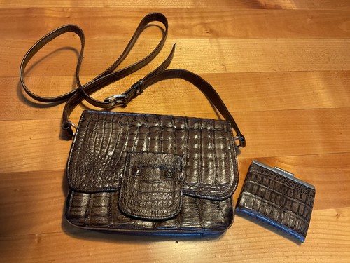 Vintage leder handtasche - vintage,