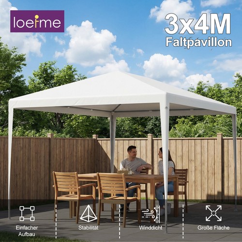 Pavillon 3x3 3x4m - 3x3/3x4m, wasserdicht