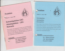 2 Preislisten HIMEL Landmaschinenfabrik Melchingen 1968 Gebläse Landwirtschaft