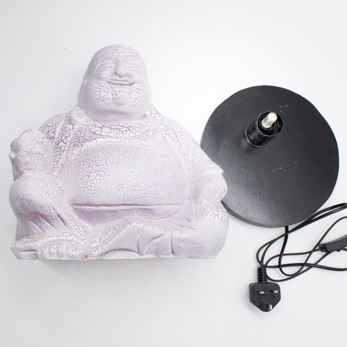 Lachende buddha lampe lavendel - lachende,