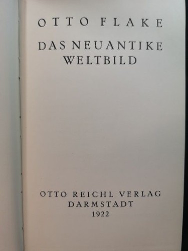 Das neuantike weltbild - das,