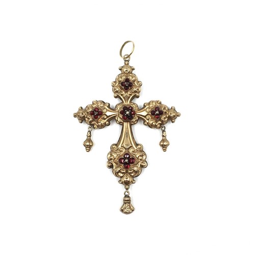 Biedermeier kreuz anhänger - kreuz,