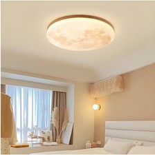 Runde LED Deckenleuchte Holz