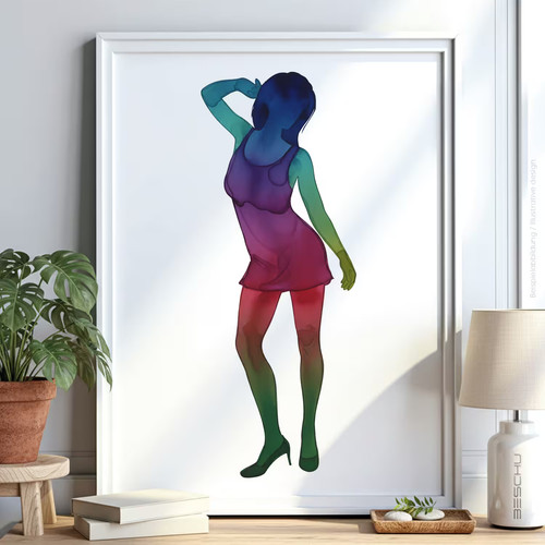 Frau silhouette v32 - frau,
