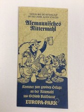 Europa-Park Europa Park Flyer 1995 Alemannisches Rittermahl - Schloss Balthasar