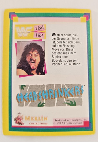 Wwf wrestling sammelkarte - wrestling, nr