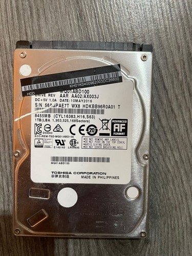 Toshiba mq01abd100 1tb - 1tb, 2,5