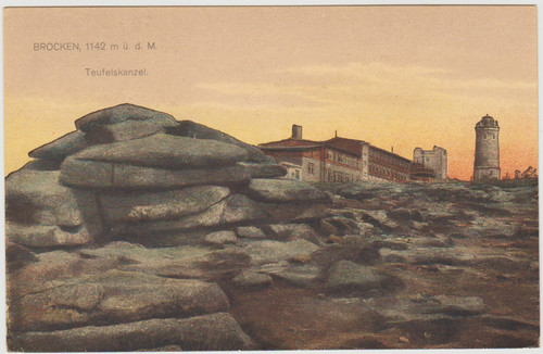 Brocken hotel und - ak,