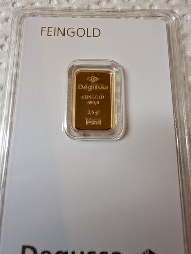 Goldbarren degussa 999 9 - goldbarren, 2,5g
